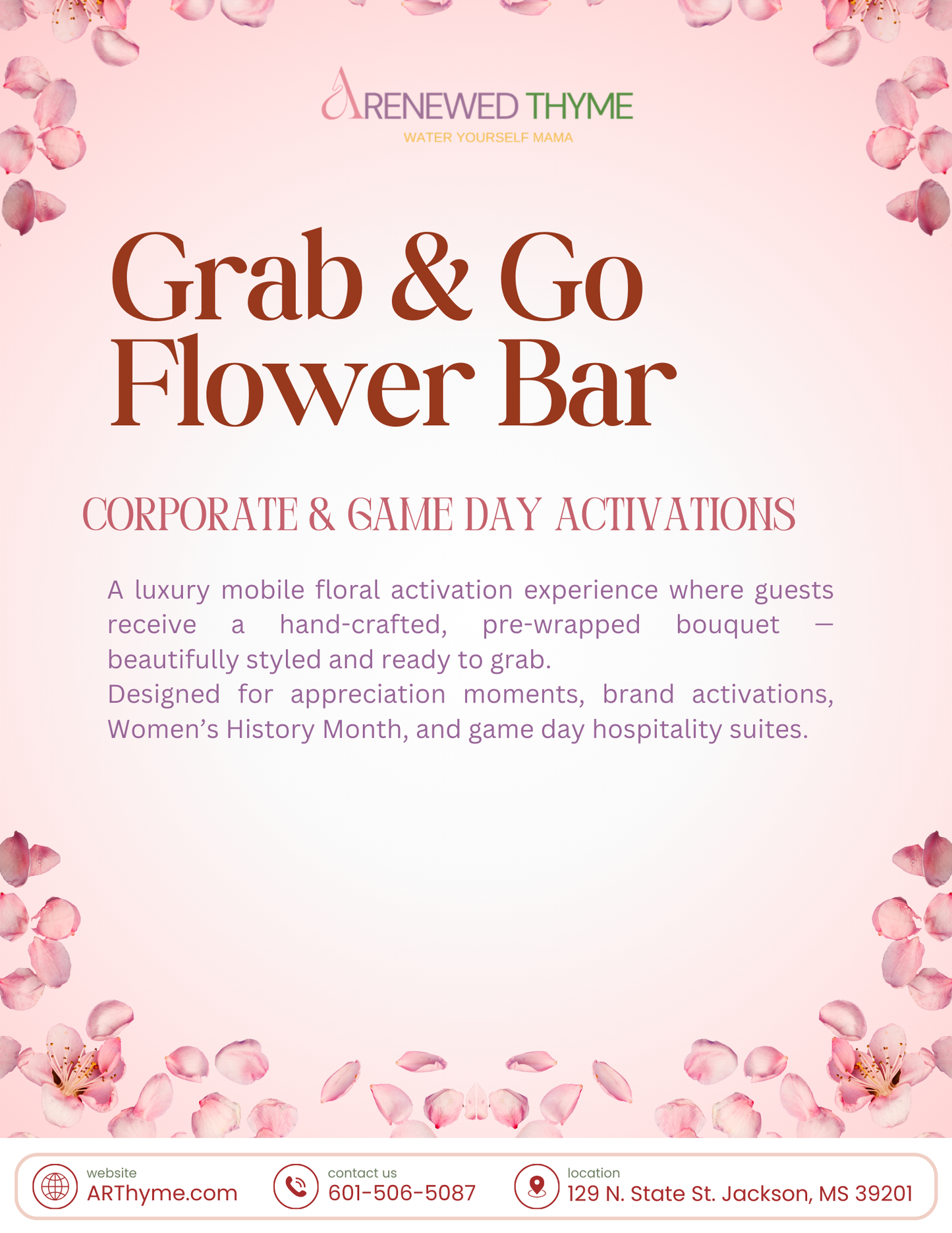 Floral Activations - Grab & Go Floral Bar